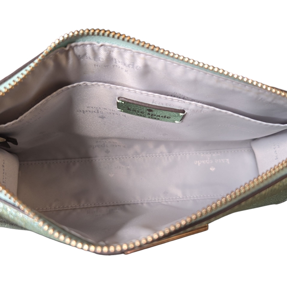 Kate Spade Kenzie Glitter Mini Crossbody Seawater Green - Picture 11 of 11